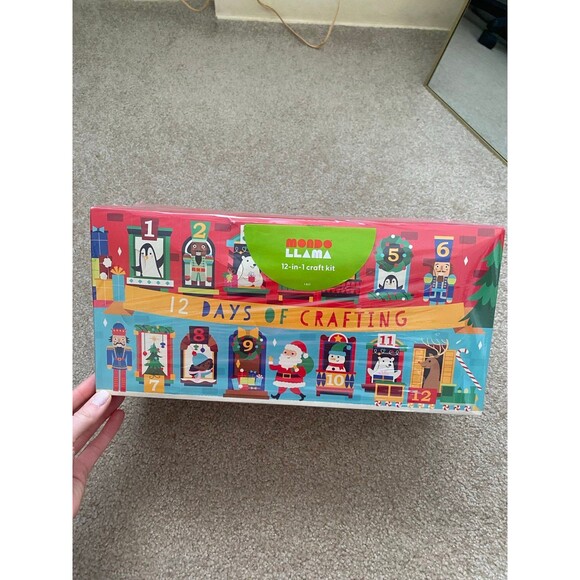 Mondo Llama 12 Days of Crafting Kids Christmas Holiday Ornaments DIY Art Set NIB - Picture 1 of 7